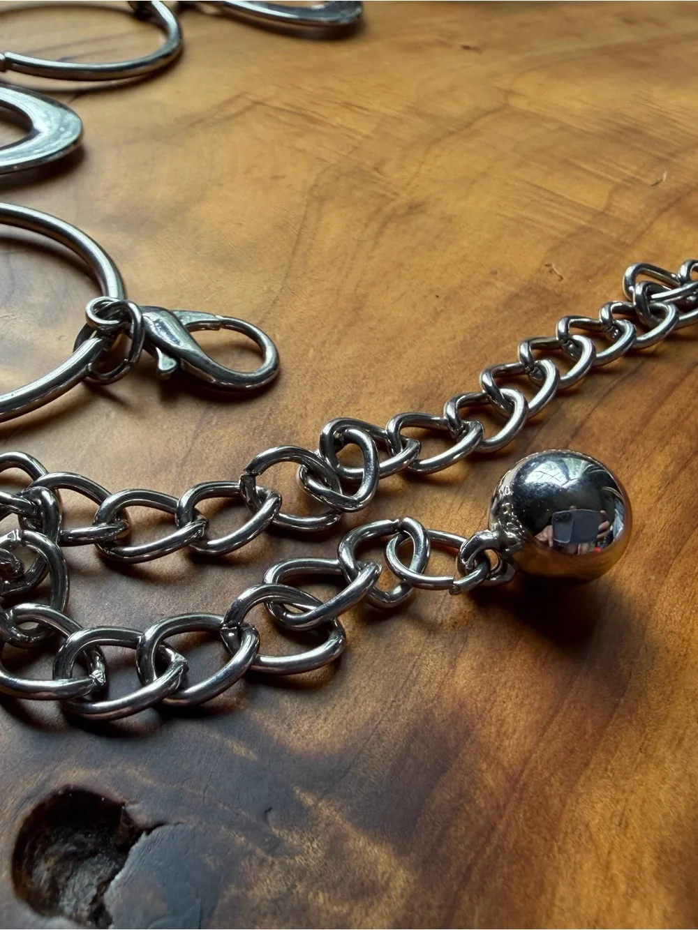 Silver Circle Link Waist Chain Belt - Women Accessories